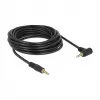 Delock 3.5 mm 4-pinise stereo-pistiku helikaabel, isane-isane, nurga all, 5 m, must