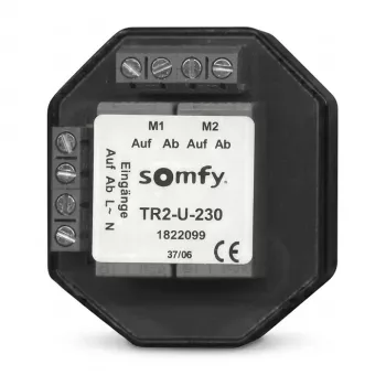 SOMFY 1822099 TR2-U-230 süvistatav eraldusrelee kahe ajami jaoks