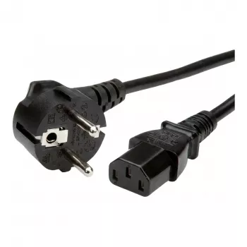 Synergy 21 toitekaabel 230V CEE 7/7 Schuko pistikuga IEC-C13 pistikupesa jaoks 1m must