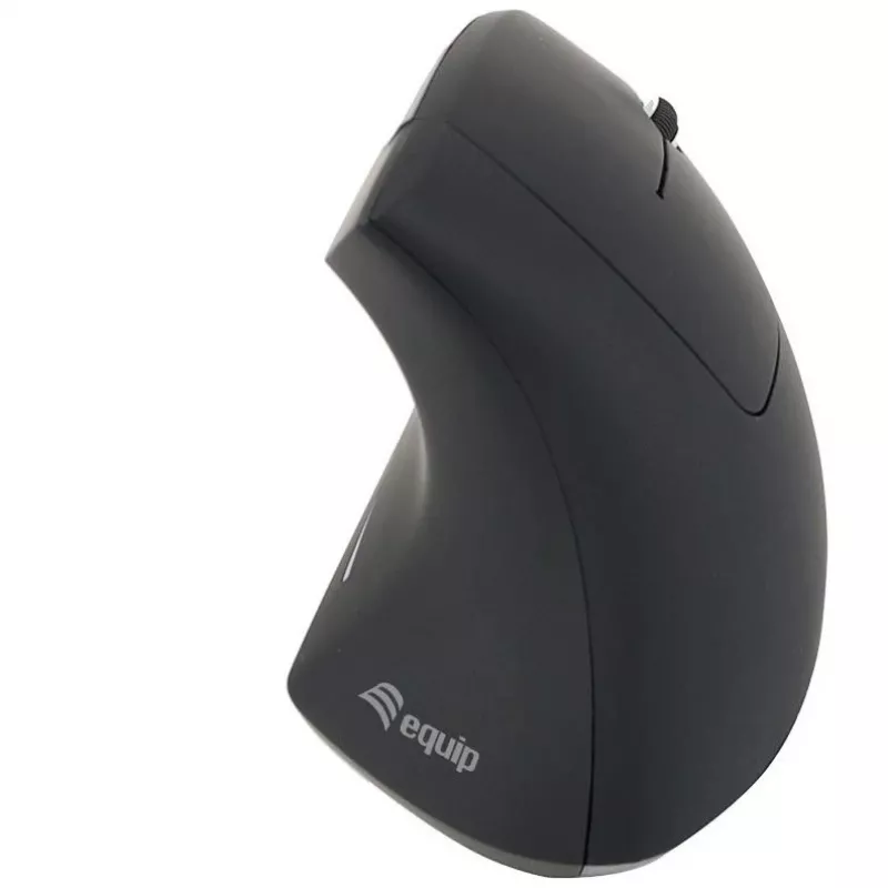 Equip 245110 Vertikaalne Ergonoomiline Juhtmevaba Hiir - Paremakäeline - 2,4 GHz - USB Vastuvõtja - Must