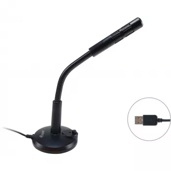 Equip Desktop Microphone with Adjustable Angle, USB Connection, Black
