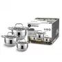 EXTRALINK HOME Roostevabast terasest potikomplekt 3-osaline 2,1L, 2,9L, 3,9L SF-1137