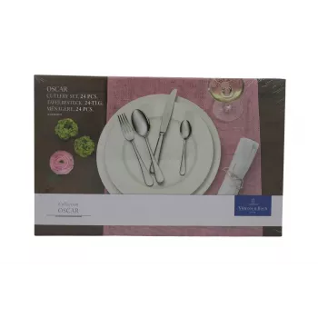 Villeroy & Boch Oscar 24-osaline söögiriistade komplekt, 18/10 roostevaba teras, poleeritud