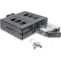Delock 5.25 inch kinnitusraam 4 x 2.5 inch SATA või SAS HDD / SSD jaoks lukuga