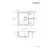 DEANTE 1-kraaniga graniitvalamu äravoolurestiga Graphite Metallic Andante