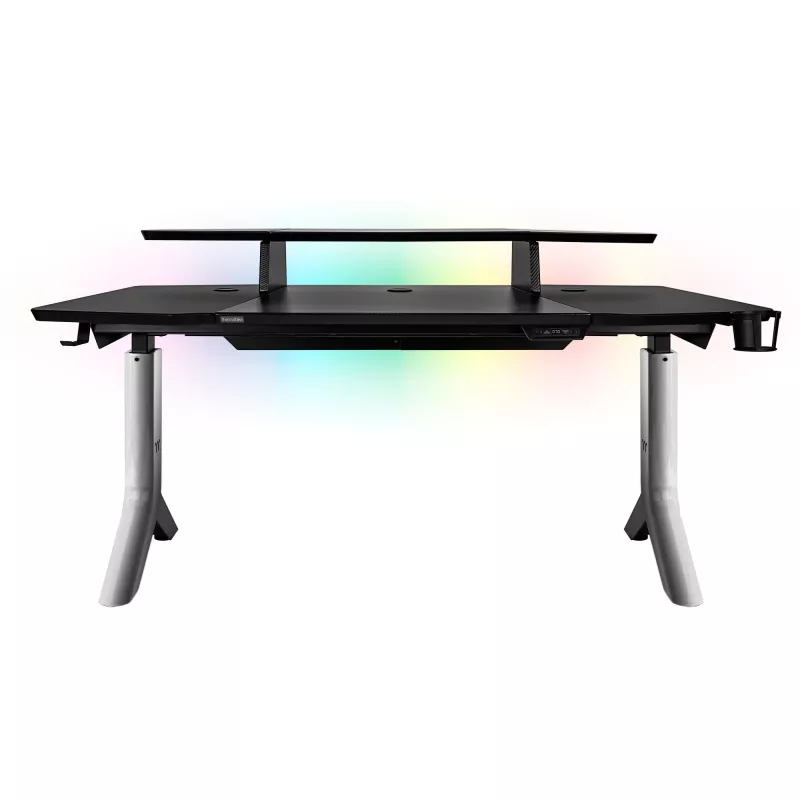 Thermaltake ARGENT P900 Smart Gaming Desk - L-Shape - Electric Height Adjustment - Black