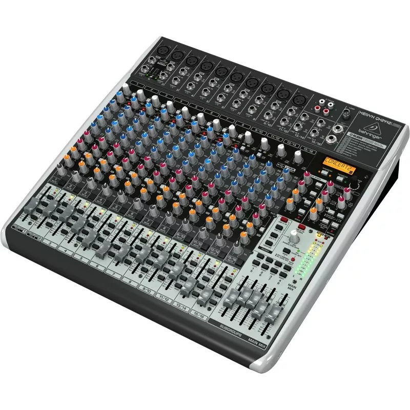 Behringer QX2442USB 24-sisendiga 4/2-bussi analoogmikser USB-liidese ja FX-iga