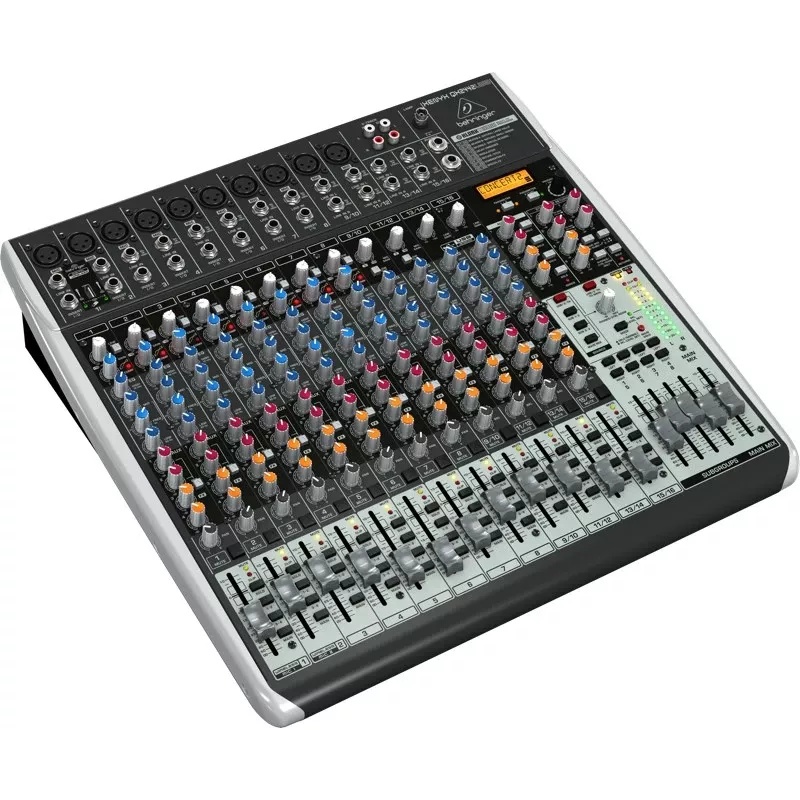 Behringer QX2442USB 24-sisendiga 4/2-bussi analoogmikser USB-liidese ja FX-iga