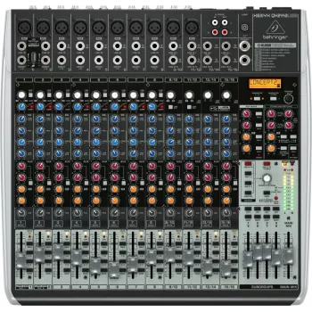 Behringer QX2442USB 24-sisendiga 4/2-bussi analoogmikser USB-liidese ja FX-iga