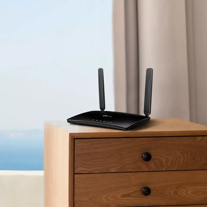 TP-Link TL-MR6400 300 Mbps Wireless N 4G LTE ruuter, ühe ribaga 2,4 GHz, Fast Ethernet, must