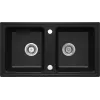 DEANTE ZORBA 2-Bowl Granite Composite Kitchen Sink Black 780mm