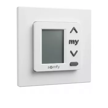 SOMFY Chronis Uno 50 digitaalne taimer ruloodele ja kardinateniidile, 50x50mm, puhasvalge (RAL 9010), 230V