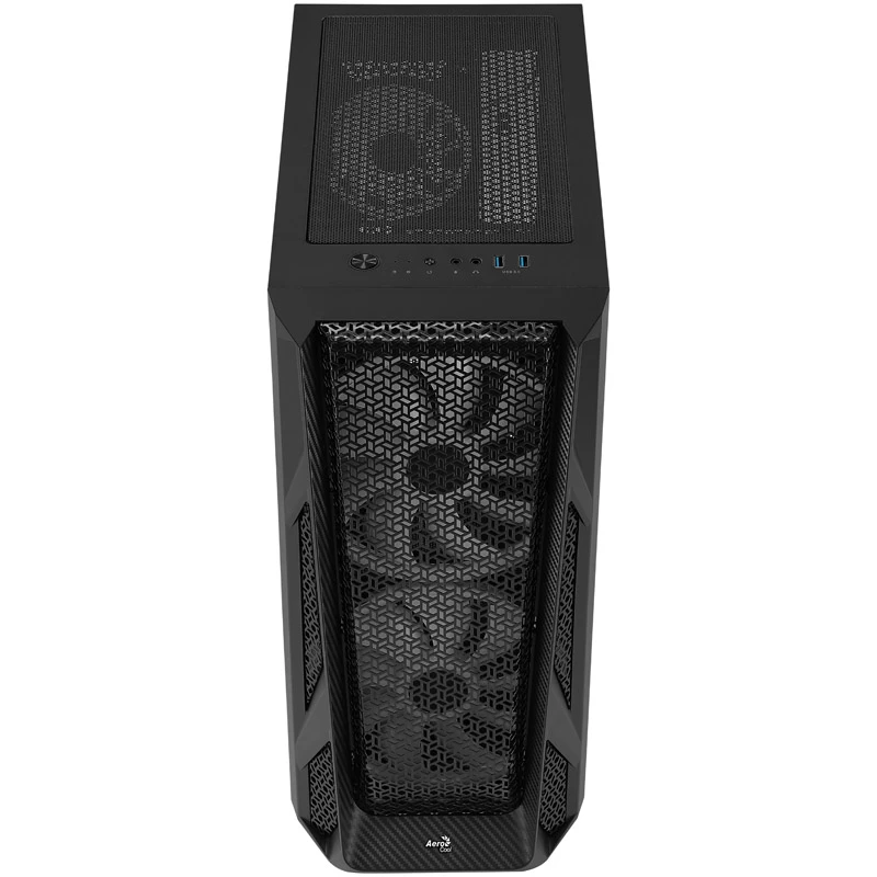 Aerocool AirHawk Duo Midi-Tower, Karastatud Klaas - Must