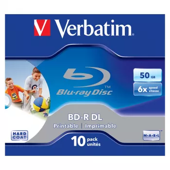 Verbatim BD-R DL 50GB 6x Inkjet Printable Jewel Case 10 Pack
