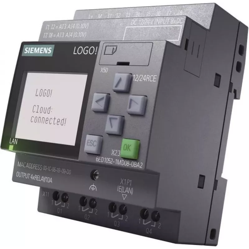 Siemens LOGO! 6ED1052-1MD08-0BA2 12/24RCE loogikamoodul
