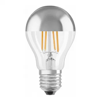 LEDVANCE LED Pirn 6.5W E27 650lm 2700K Soe Valge Hõbekroon 300°