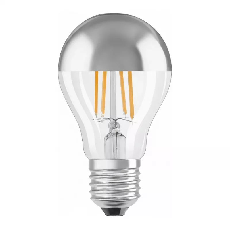 LEDVANCE LED Pirn 6.5W E27 650lm 2700K Soe Valge Hõbekroon 300°