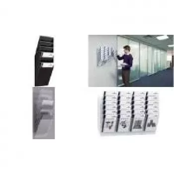 DURABLE FLEXIBOXX 6 A4 Portrait Brochure Dispenser, Transparent, Wall-Mountable, 6 Compartments, 1709760400