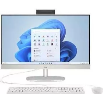 HP 24-cr1072ng Intel Core Ultra 7 155U All-in-One PC 23,8 tolli Full HD IPS ekraan 16GB RAM 1TB SSD Windows 11 Home Valge