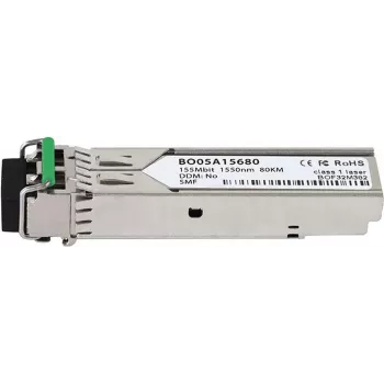 BlueOptics SFP100SM80D Ühilduv SFP Transiiver, LC-Duplex, 100BASE-ZX, Ühemoodiline Fiiber, 1550nm, 80km, DDM, 0°C/+70°C (SFP100SM80D-BO)