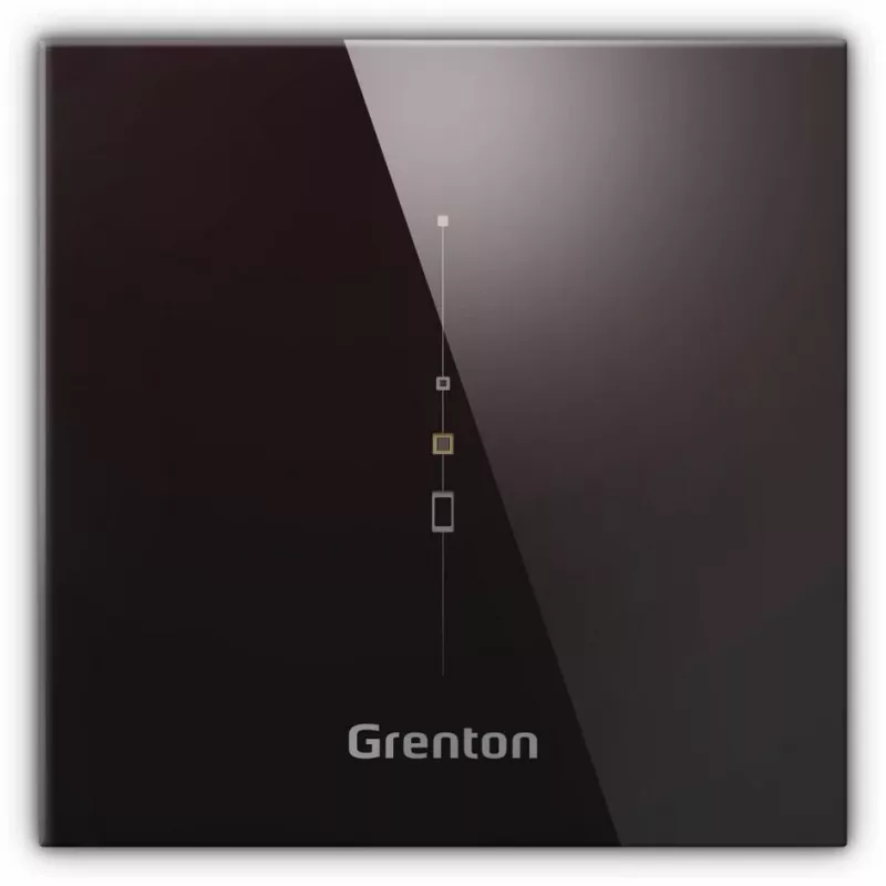 GRENTON Multisensor Panel - Temperature, Humidity, Atmospheric Pressure, Sound, Light, CO2, TVOC, IR/TF-Bus, Black Glass