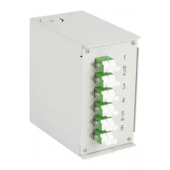 EFB-ELEKTRONIK DIN Rail Box OS2 6xLC/APC Duplex Coupling without Pigtails (BHS60920.6)