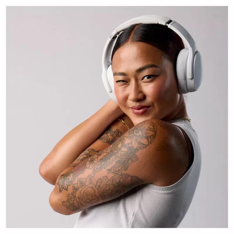 Skullcandy Crusher Evo juhtmeta üle-kõrvaklapid sensoorse bassi, Bluetooth 5.0, 40-tunnise akuga, valge