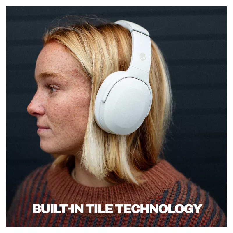 Skullcandy Crusher Evo juhtmeta üle-kõrvaklapid sensoorse bassi, Bluetooth 5.0, 40-tunnise akuga, valge