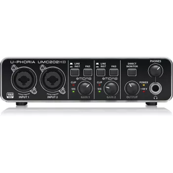 Behringer UMC202HD USB heliliides MIDAS eelvõimenditega
