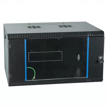 EFB-ELEKTRONIK 19-tolline seinakapp 6U, fikseeritud, 1-osaline, RAL 9005 süsimust, sügavus 450 mm (691706VTS.45)