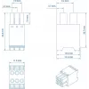 Teltonika Networks 2x3-pin toiteühendus - klemmliist, 6-pin, 10A, 300V, roheline