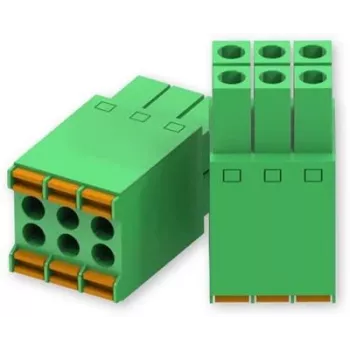 Teltonika Networks 2x3-pin toiteühendus - klemmliist, 6-pin, 10A, 300V, roheline