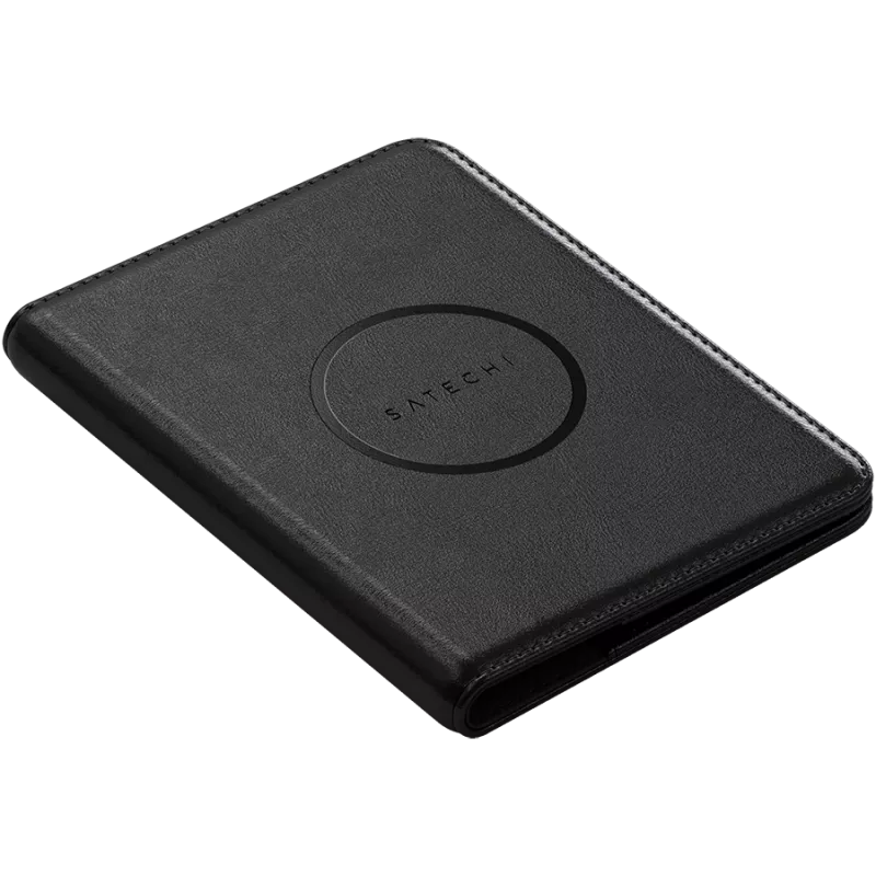 Satechi Vegan-Leather Passport Cover with Find My (Black)
