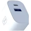 3MK FlowPower 30W USB-A USB-C PD 3.0 QC 4+ seinälaadija valge