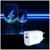 3MK FlowPower 30W USB-A USB-C PD 3.0 QC 4+ seinälaadija valge