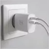 3MK FlowPower 30W USB-A USB-C PD 3.0 QC 4+ seinälaadija valge