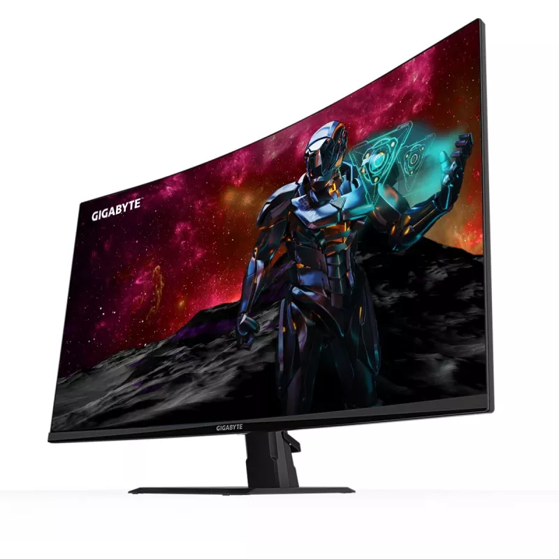 GIGABYTE GS32QC 31.5-tolline QHD kaardus mängumonitor - 2560 x 1440, 1500R, 165Hz, 1ms, 300 cd/m², FreeSync Premium, HDR Ready, HDMI 2.0, DisplayPort 1.4