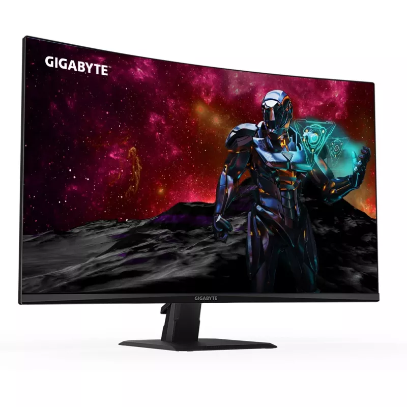 GIGABYTE GS32QC 31.5-tolline QHD kaardus mängumonitor - 2560 x 1440, 1500R, 165Hz, 1ms, 300 cd/m², FreeSync Premium, HDR Ready, HDMI 2.0, DisplayPort 1.4