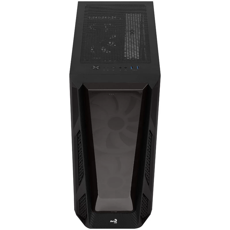 Aerocool NightHawk Duo Midi-Tower, karastatud klaasiga - must