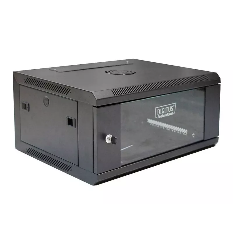 Digitus DN-W19 04U/450/B Rackkapp 4U seinakinnitusega rack must