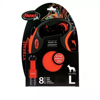 FLEXI XTREME L Sissetõmmatav Koerarihm Lint 8m - kuni 55kg Oranž