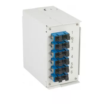 EFB-ELEKTRONIK DIN Rööbas Fiiberoptiline Jaotuskarp OS2 G652D 12xSC Pigtail 6x SC-Dupleks Adapter (BHS70223.12)