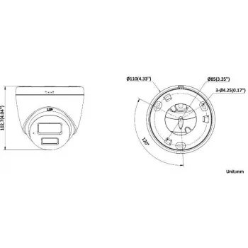 Hikvision DS-2CD1363G2-LIUF/SL 2.8mm 6MP Turret IP Camera with IR and White Light