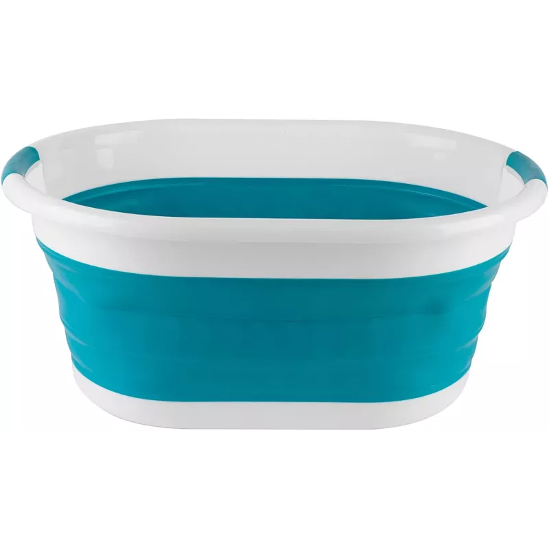 Beldray LA034816TQFEU7 Kokkupandav Pesukorv, Valge/Mint