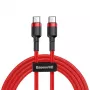 Baseus Cafule USB-C to USB-C kaabel 60W 1m Punane
