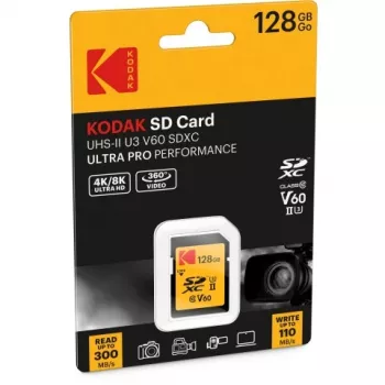 Kodak SDXC 128GB UHS-II U3 V60 Ultra Pro mälukaart