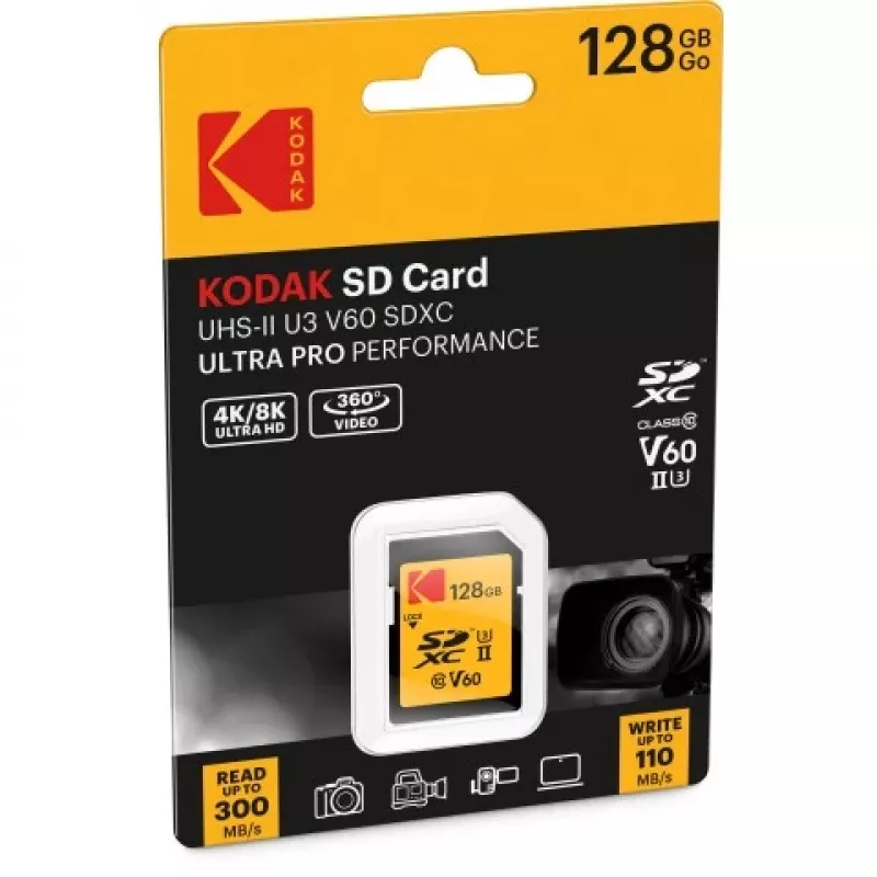 Kodak SDXC 128GB UHS-II U3 V60 Ultra Pro mälukaart