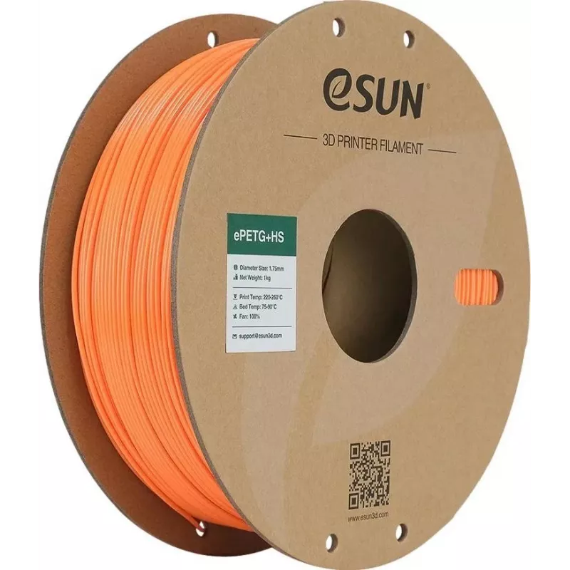 ePETG+ High Speed 1.75mm Solid Orange 1kg 3D Printer Filament by eSUN