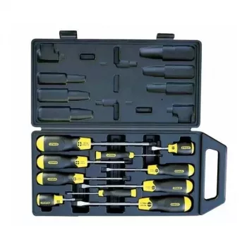 STANLEY Cushion Grip Kruvikeerajate Komplekt 10 Tükki (Lapik + Phillips + Pozi + Lühike)