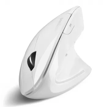 Perixx PERIMICE-813 W juhtmevaba vertikaalne ergonoomiline hiir, optiline, 2,4 GHz RF + Bluetooth, valge
